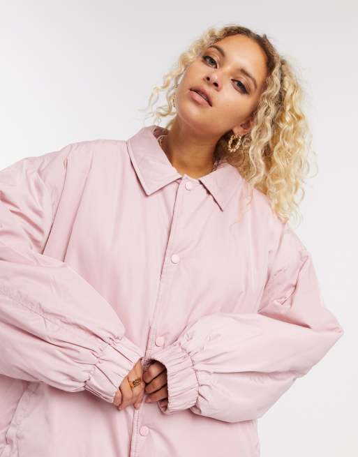 Pink on sale coach jacket