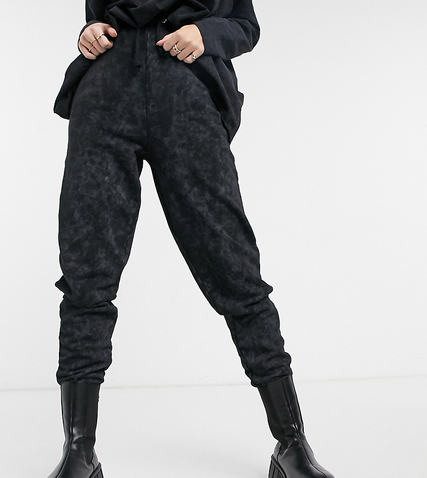 COLLUSION oversized coordinating sweatpants in black acid wash
