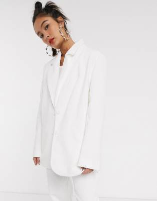 oversized blazer white