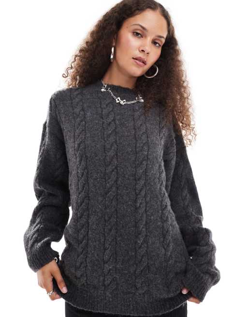 トップス carorie CREW NECK BIG RIB KNIT CHARCOAL CREW NECK BIG RIB KNIT CHARCOAL – carorie