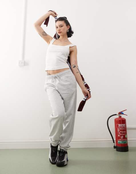 COLLUSION oversized cuffed jogger in grey marl - view 1