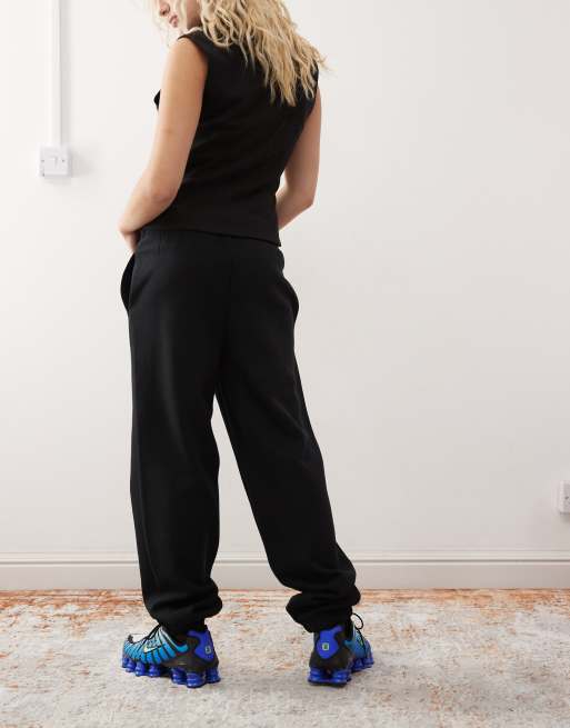 COLLUSION oversized cuffed sweatpants in black, 4 of 5
