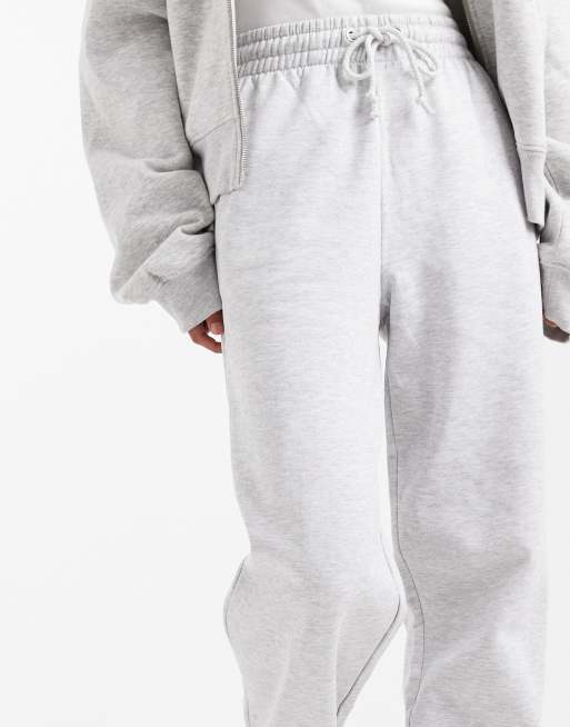 COLLUSION oversized cuffed trackies in grey marl, 5 of 5
