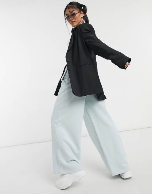 COLLUSION oversized dad blazer in black, 2 of 4