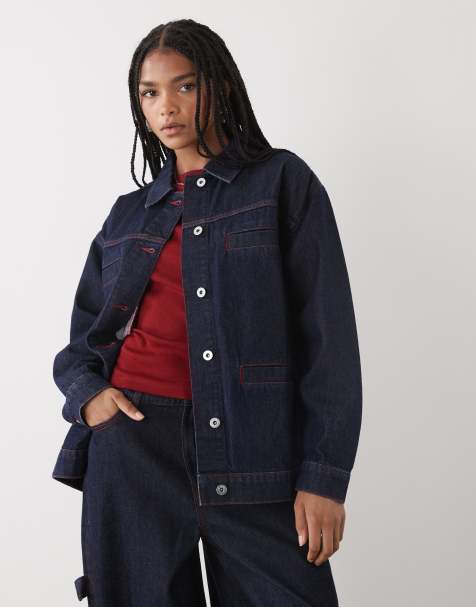 COLLUSION oversized denim shirt in rinse - part of a set - view 1