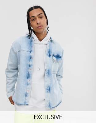 bleach denim shirt