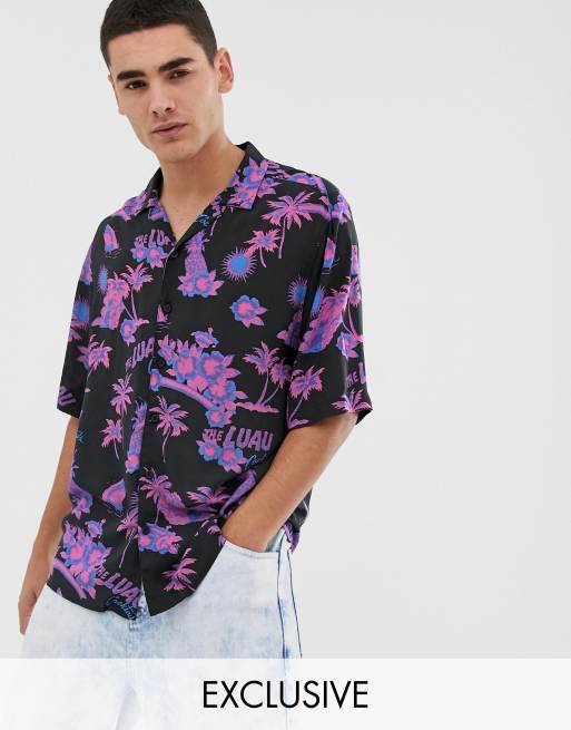 Oversized hawaiian outlet shirt