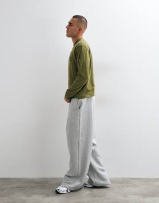 Collusion Oversized Heavyweight Relaxed Leg Jogger In Gray