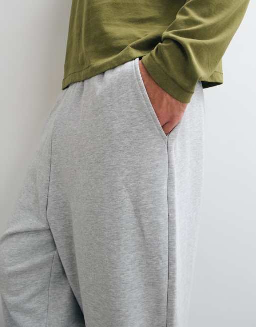 COLLUSION oversized heavyweight relaxed leg jogger in gray, 4 of 5
