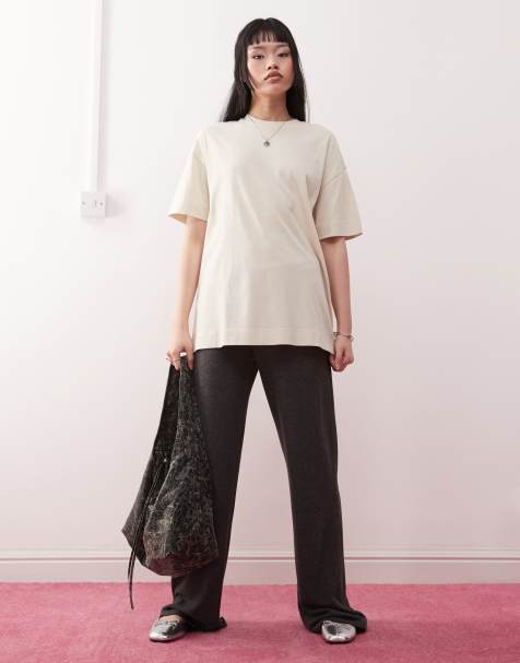 COLLUSION oversized heavyweight t-shirt in ecru - view 1