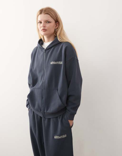 COLLUSION - Oversized hoodie met vintage wassing, deel van co-ord set