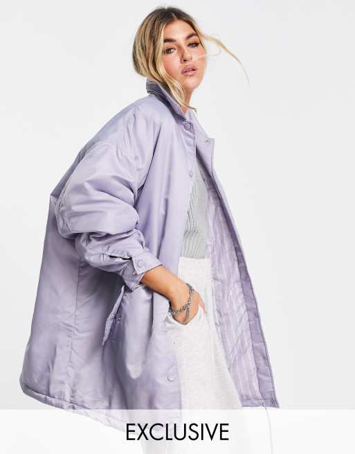 COLLUSION - Oversized jas van polyester in lila - MBLUE