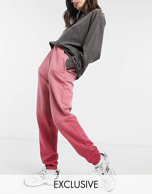 COLLUSION oversized joggers co-ord in pink ombre