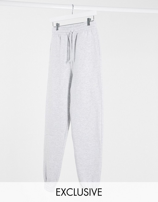 COLLUSION oversized joggers in ash grey marl