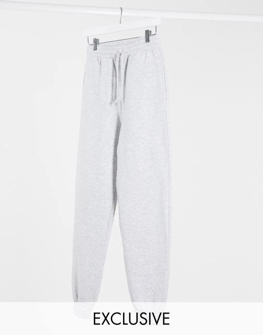 Women's Light Grey Basic Oversized Joggers