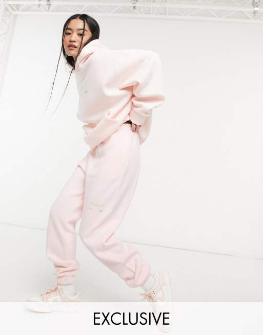 COLLUSION oversized weekender hoodie & joggers in pale pink co-ord