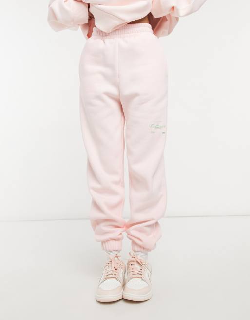 Pink hot sale oversized joggers