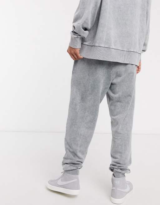 COLLUSION oversized joggers in washed grey ASOS