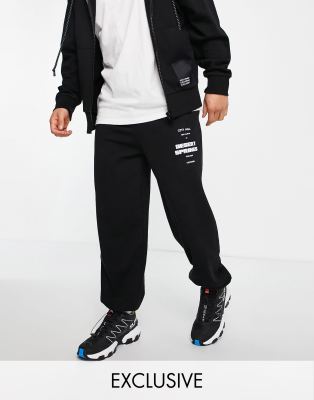 COLLUSION oversized joggers with print in black co-ord - ASOS Price Checker