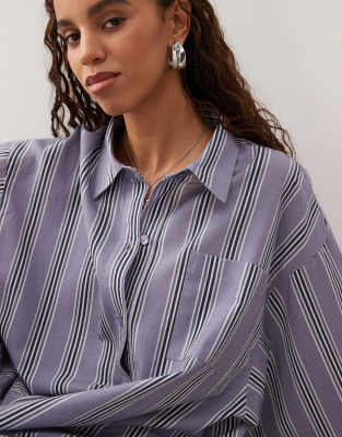 Collusion Oversized Linen Blend Shirt