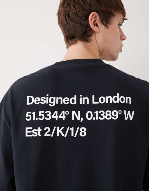 COLLUSION oversized logo t-shirt in black pique, 5 of 5