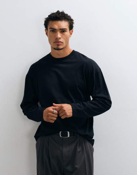 COLLUSION oversized long sleeve skate t-shirt in black - view 1