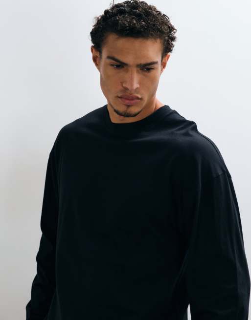 COLLUSION oversized long sleeve skate t-shirt in black, 3 of 5