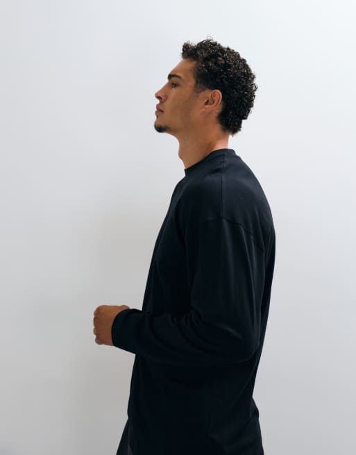 COLLUSION oversized long sleeve skate t-shirt in black, 4 of 5