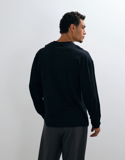 COLLUSION oversized long sleeve skate t-shirt in black, 5 of 5