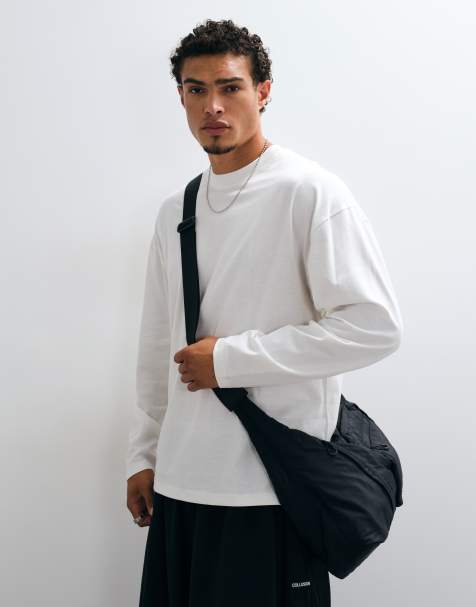 COLLUSION oversized long sleeve skate t-shirt in white - view 1