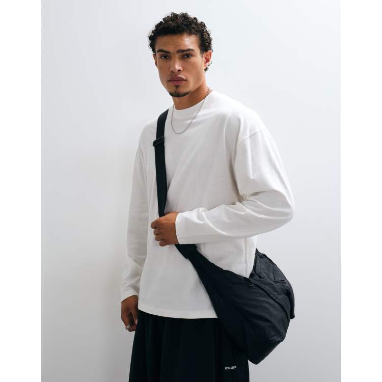 COLLUSION oversized long sleeve skate T-shirt in white | ASOS