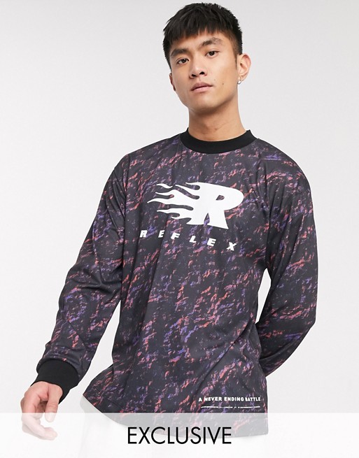 COLLUSION oversized long sleeve t-shirt with reflex print