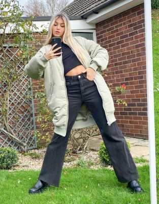 collusion unisex padded ma1 bomber jacket