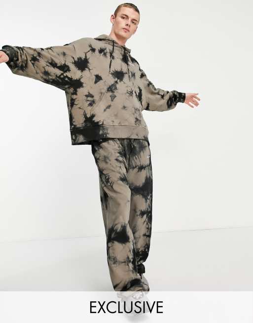 Tie dye sweatpants and hoodie set hot sale