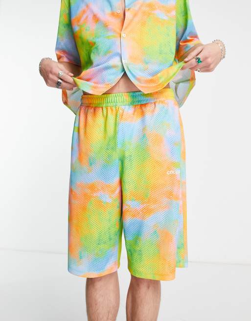 COLLUSION oversized mesh shorts with all over print - part of a set