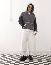 ASOS DESIGN premium heavyweight oversized hoodie in heather gray