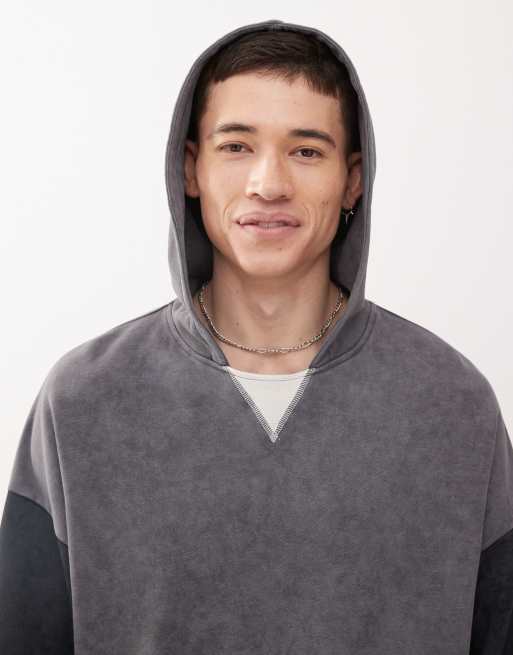COLLUSION oversized patchwork hoodie with print in multi