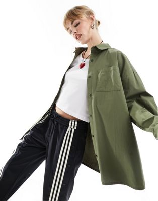 COLLUSION oversized shirt in olive - ASOS Price Checker