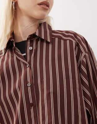 Collusion Oversized Shirt In Red