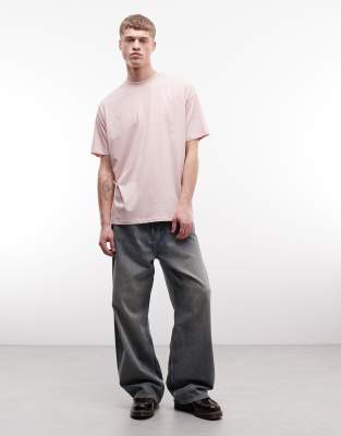Collusion Oversized Short Sleeve T-shirt In Pink