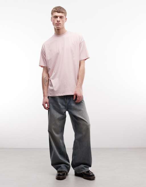 COLLUSION oversized short sleeve t-shirt in pink, 2 of 5