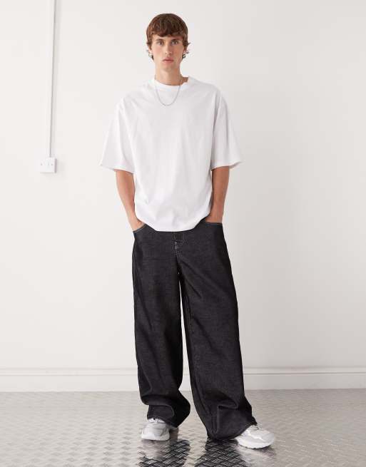 COLLUSION Oversized skater fit t-shirt in white, 2 of 5