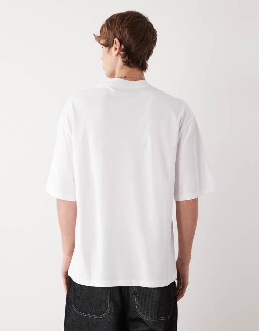 COLLUSION Oversized skater fit t-shirt in white, 3 of 5