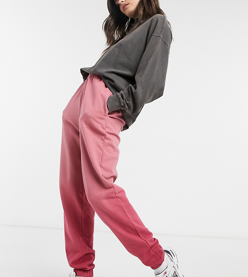 COLLUSION oversized sweatpants co-ord in pink ombre