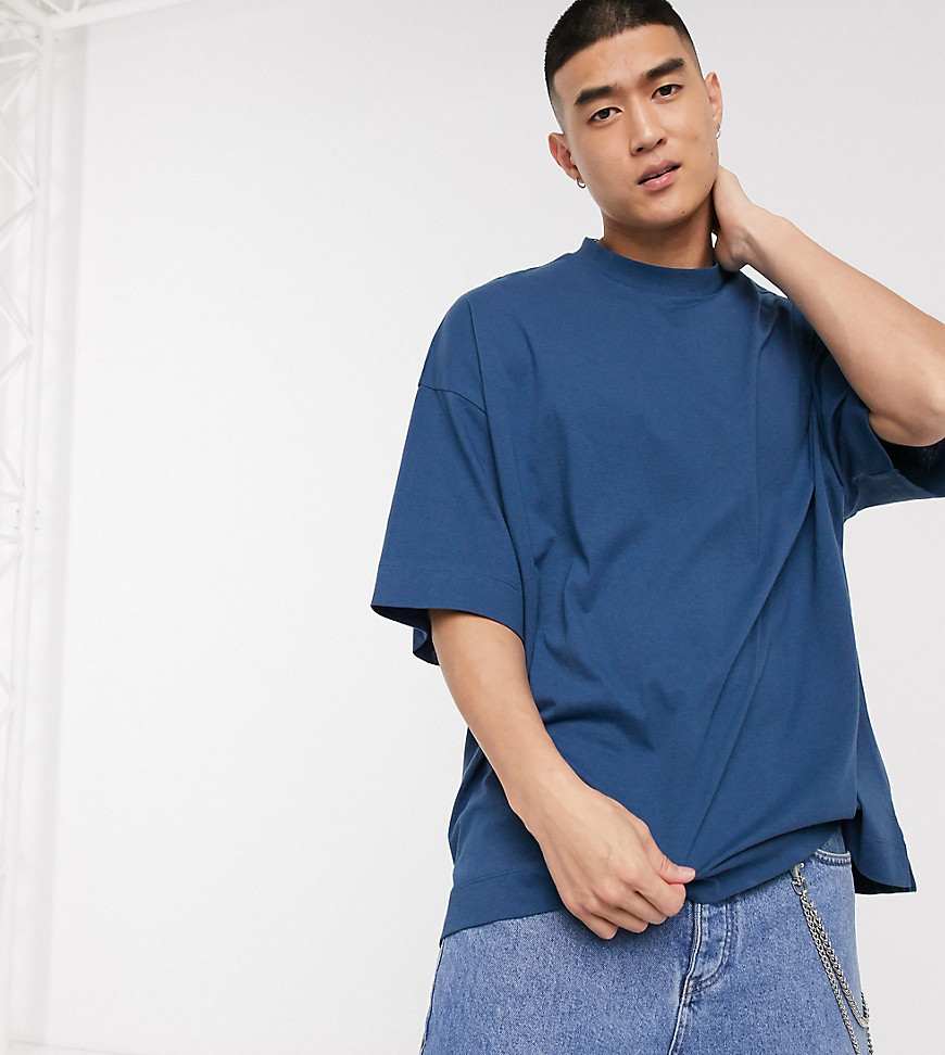 COLLUSION oversized t-shirt in blue-Navy