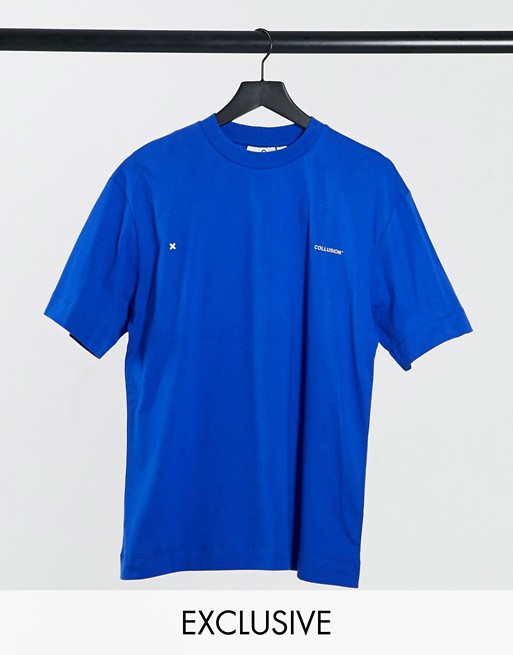 COLLUSION oversized t-shirt in blue
