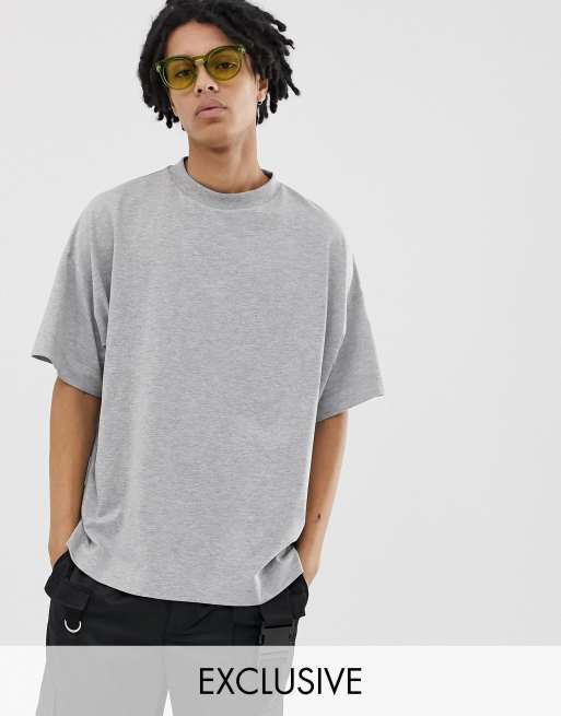 Grey oversized sale shirt