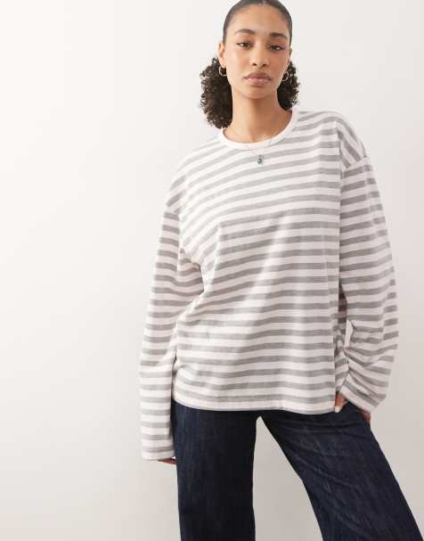 COLLUSION oversized t-shirt in pink stripe