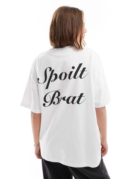 COLLUSION - Oversized T-shirt med 'Spoilt Brat-grafik - view 1