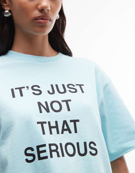 COLLUSION - Oversized T-shirt met slogan in aqua, 3 van 4
